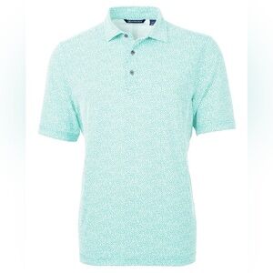 Cutter&Buck Virtue Eco Pique Botanical Print Polo Sz L w/ Logo (DXP Left Sleeve)